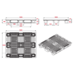 Palette plastique 955 dimensions